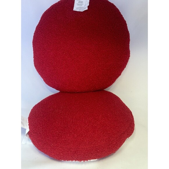 Target Bullseye Christmas 2 Red & White Peppermint Throw Pillows Soft - Picture 3 of 7